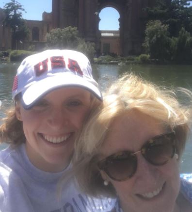 Katie Ledecky with her mother Mary Gen Ledecky